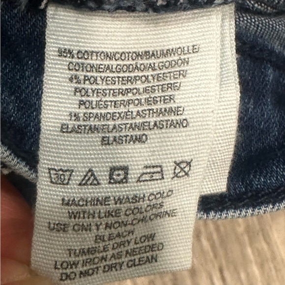 FREE PEOPLE Womens Jeans Turquoise Skinny Ripped Distressed Knee Denim Sz 32 L - Picture 4 of 12